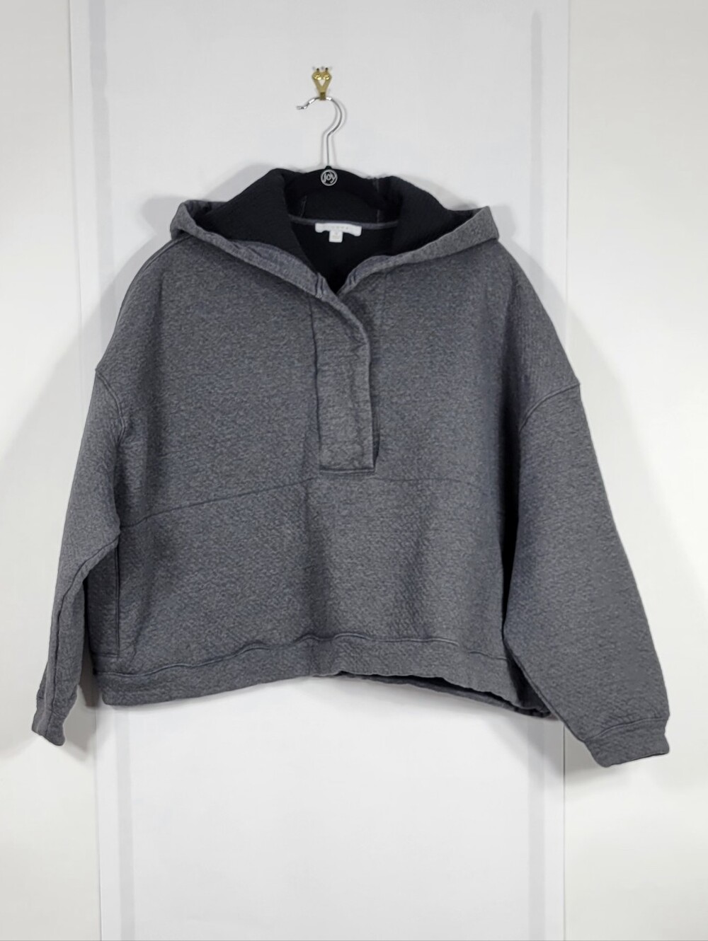 Lunya Cozy Charcoal Gray Pullover Hoodie #832 Size M